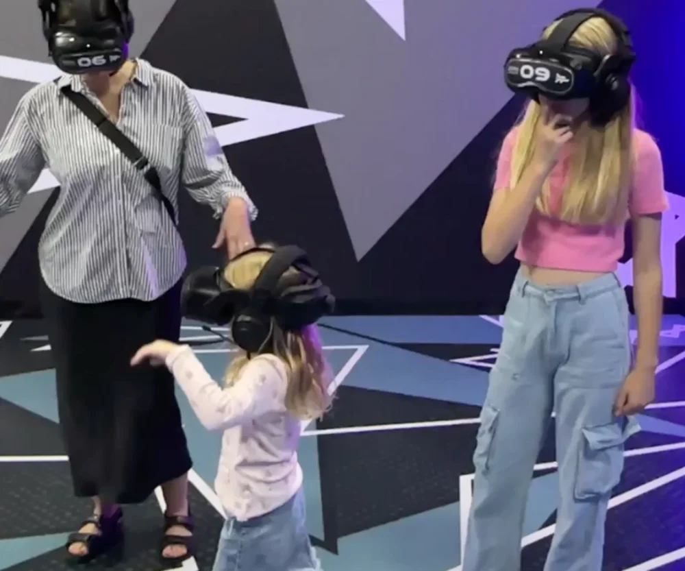 Group celebrating a party at Zero Latency VR
